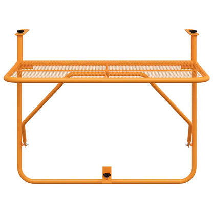 vidaXL Balkontisch Gelb 60x40 cm Stahl