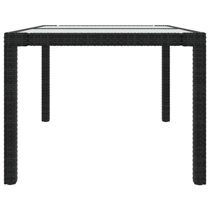 vidaXL 5-tlg. Garten-Essgruppe mit Kissen Poly Rattan Schwarz