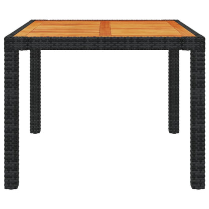 vidaXL 5-tlg. Garten-Essgruppe mit Kissen Poly Rattan Schwarz