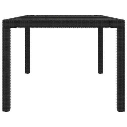 vidaXL 5-tlg. Garten-Essgruppe mit Kissen Poly Rattan Schwarz