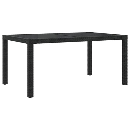vidaXL 5-tlg. Garten-Essgruppe mit Kissen Poly Rattan Schwarz