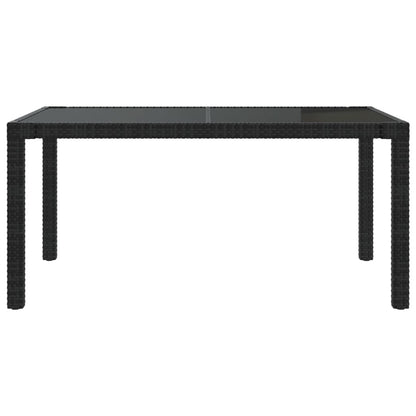 vidaXL 5-tlg. Garten-Essgruppe mit Kissen Poly Rattan Schwarz