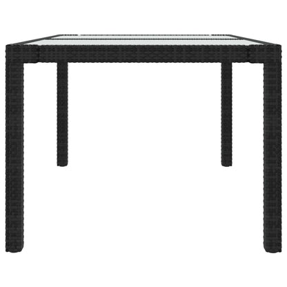 vidaXL 5-tlg. Garten-Essgruppe mit Kissen Poly Rattan Schwarz