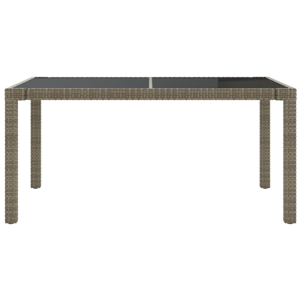 vidaXL 5-tlg. Garten-Essgruppe mit Kissen Poly Rattan Grau