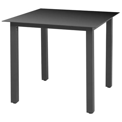 vidaXL 5-tlg. Garten-Essgruppe mit Kissen Poly Rattan Schwarz