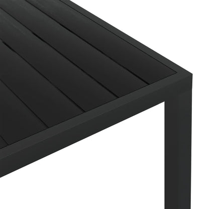 vidaXL 5-tlg. Garten-Essgruppe mit Kissen Poly Rattan Schwarz
