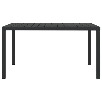 vidaXL 5-tlg. Garten-Essgruppe mit Kissen Poly Rattan Schwarz