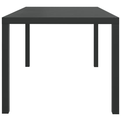 vidaXL 5-tlg. Garten-Essgruppe mit Kissen Poly Rattan Schwarz