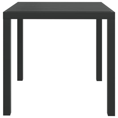 vidaXL 5-tlg. Garten-Essgruppe mit Kissen Poly Rattan Schwarz