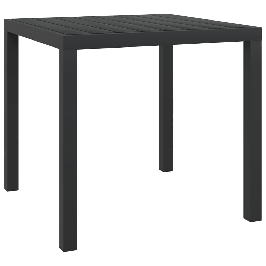vidaXL 5-tlg. Garten-Essgruppe mit Kissen Poly Rattan Schwarz