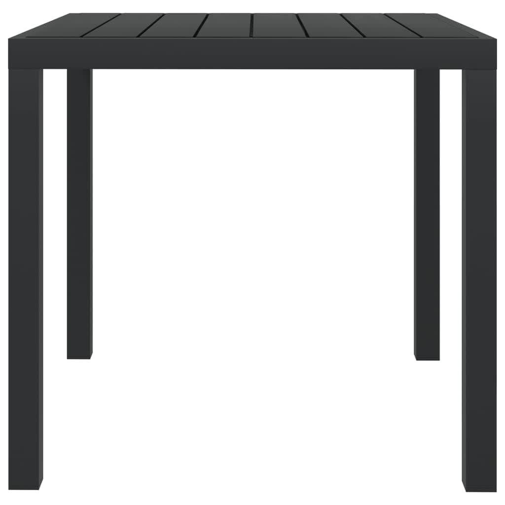 vidaXL 5-tlg. Garten-Essgruppe mit Kissen Poly Rattan Schwarz