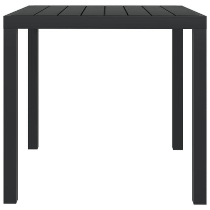vidaXL 5-tlg. Garten-Essgruppe mit Kissen Poly Rattan Schwarz