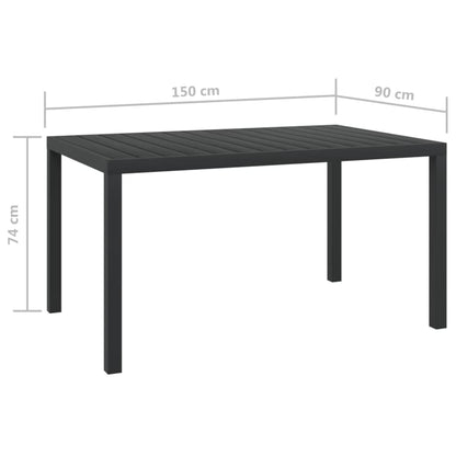vidaXL 5-tlg. Garten-Essgruppe mit Kissen Poly Rattan Grau