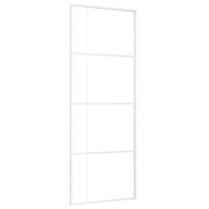 Schiebetür ESG-Mattglas und Aluminium 76x205 cm Weiß