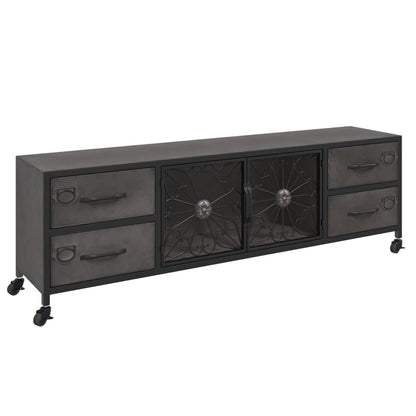 vidaXL TV-Schrank Silbern 110x30x40 cm Eisen