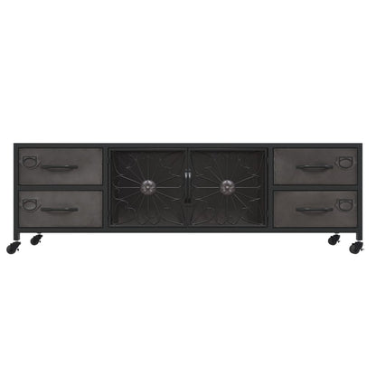 vidaXL TV-Schrank Silbern 110x30x40 cm Eisen