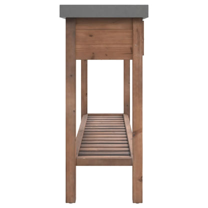vidaXL Konsolentisch 110x35x80 cm Massivholz Tanne