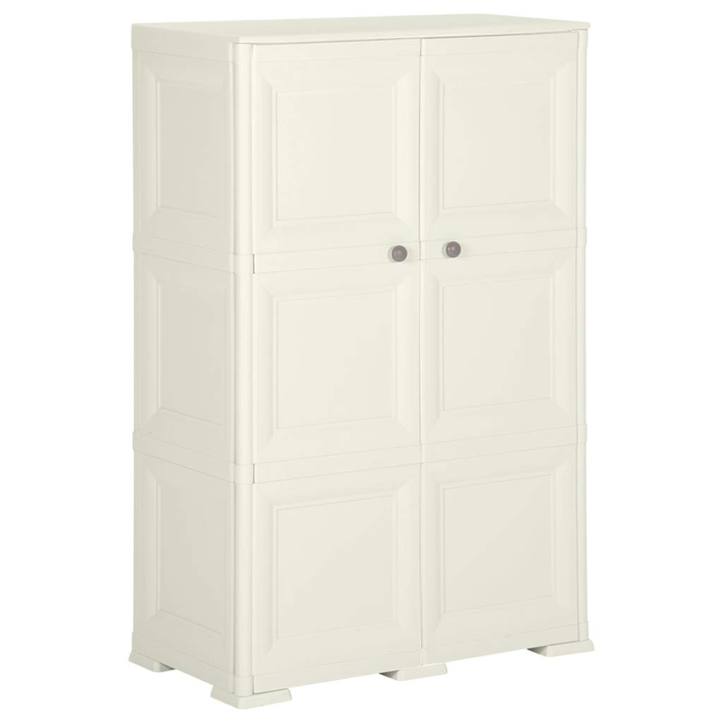 vidaXL Kunststoffschrank 79x43x125 cm Holzdesign Vanilleeis
