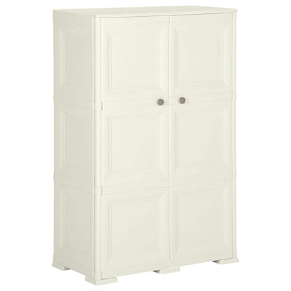 vidaXL Kunststoffschrank 79x43x125 cm Holzdesign Vanilleeis