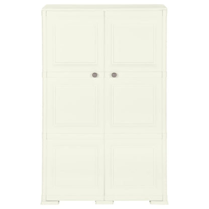 vidaXL Kunststoffschrank 79x43x125 cm Holzdesign Vanilleeis