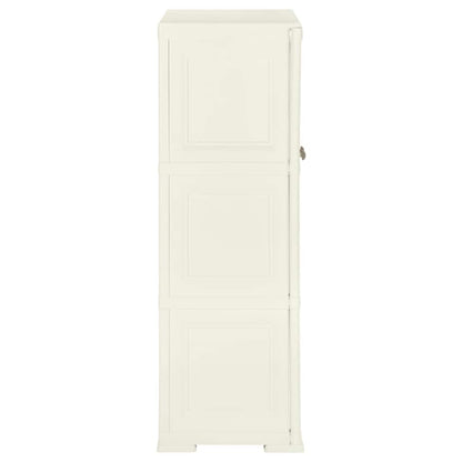 vidaXL Kunststoffschrank 79x43x125 cm Holzdesign Vanilleeis