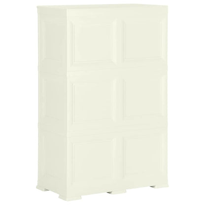 vidaXL Kunststoffschrank 79x43x125 cm Holzdesign Vanilleeis