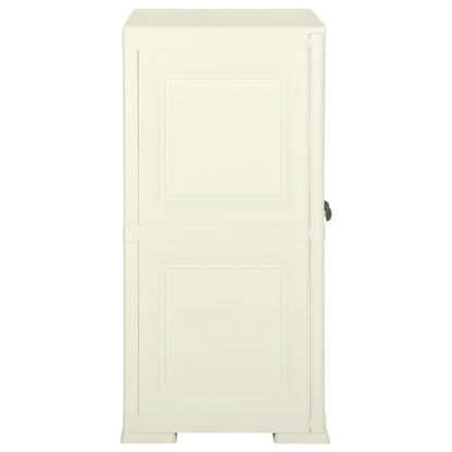 vidaXL Kunststoffschrank 79x43x85,5 cm Holzdesign Vanilleeis