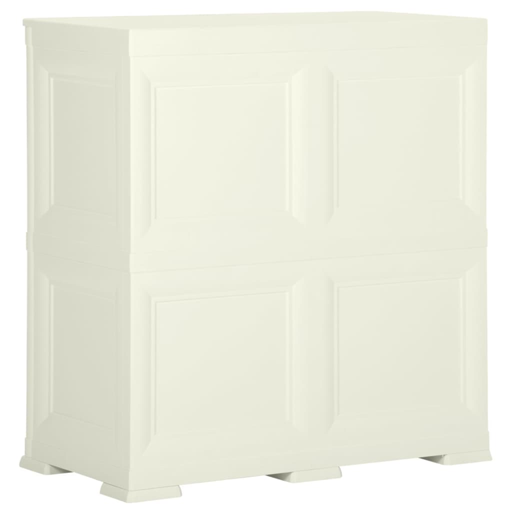vidaXL Kunststoffschrank 79x43x85,5 cm Holzdesign Vanilleeis