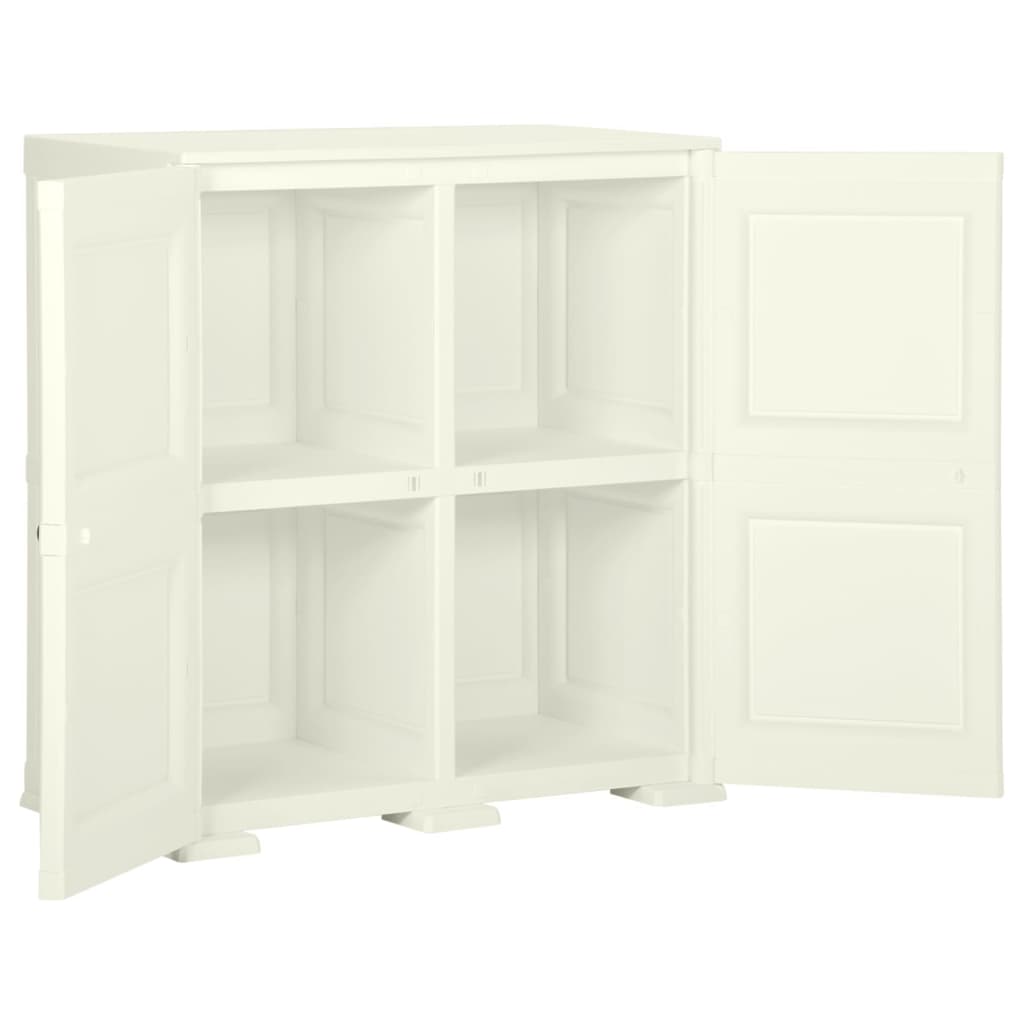vidaXL Kunststoffschrank 79x43x85,5 cm Holzdesign Vanilleeis
