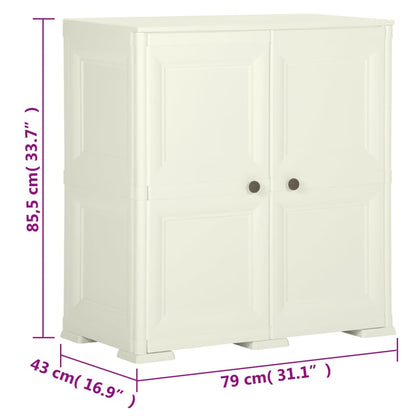 vidaXL Kunststoffschrank 79x43x85,5 cm Holzdesign Vanilleeis