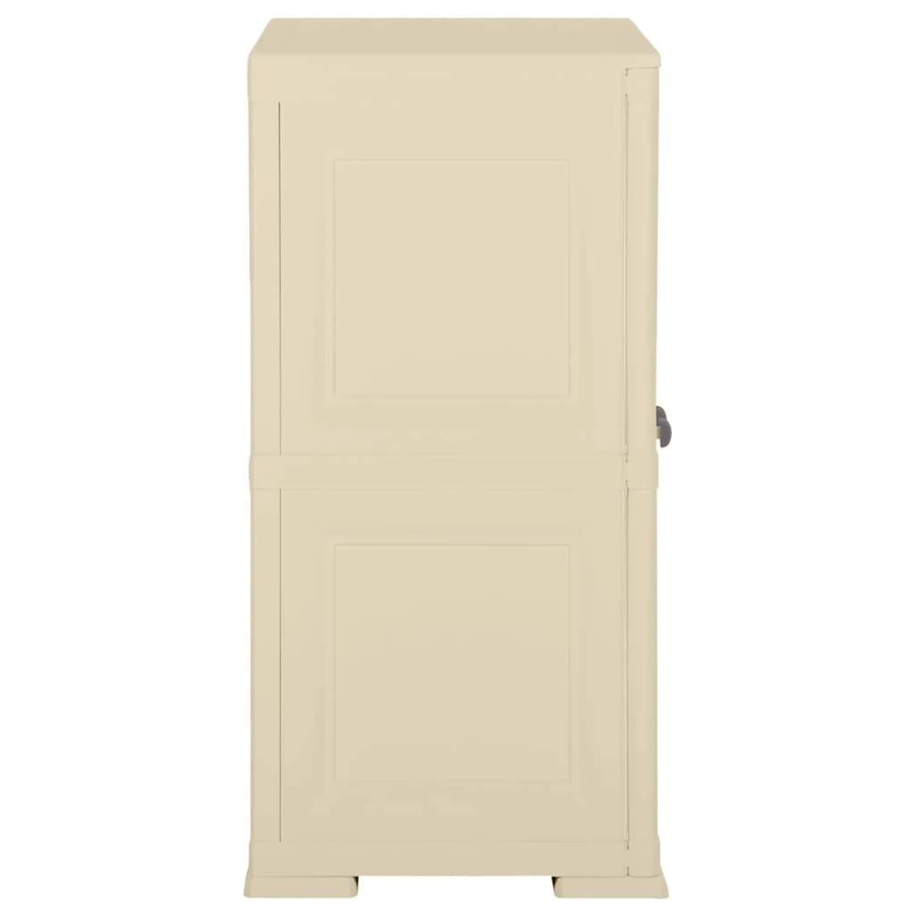 vidaXL Kunststoffschrank 79x43x85,5 cm Holzdesign Angora-Weiß