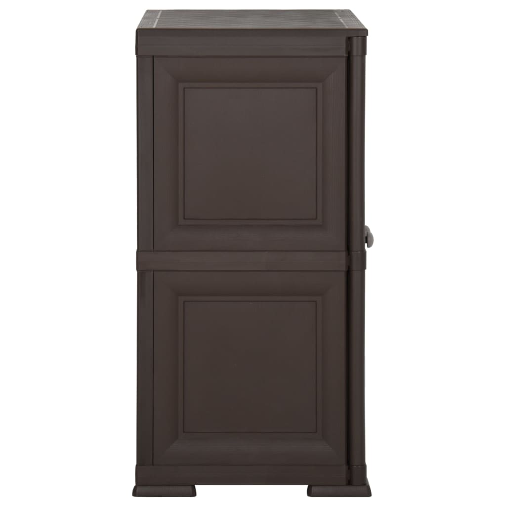 vidaXL Kunststoffschrank 79x43x85,5 cm Holzdesign Braun
