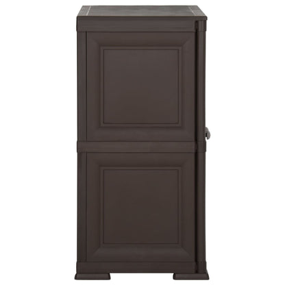 vidaXL Kunststoffschrank 79x43x85,5 cm Holzdesign Braun