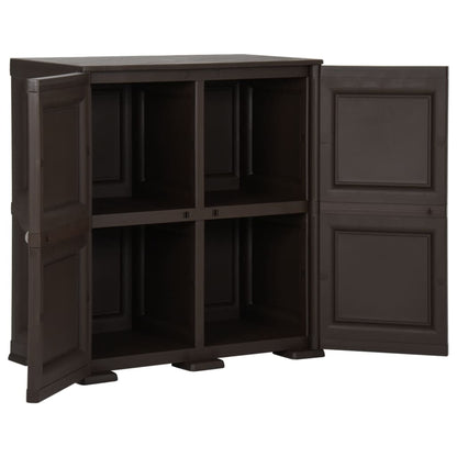 vidaXL Kunststoffschrank 79x43x85,5 cm Holzdesign Braun