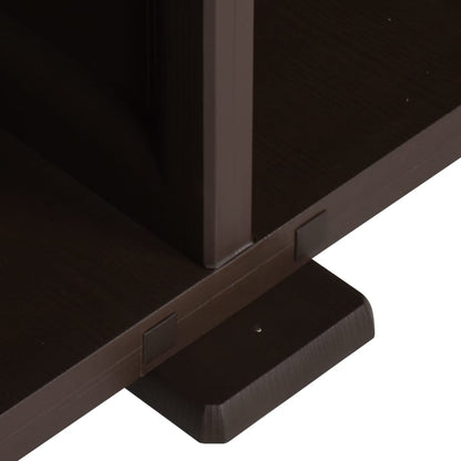 vidaXL Kunststoffschrank 79x43x85,5 cm Holzdesign Braun