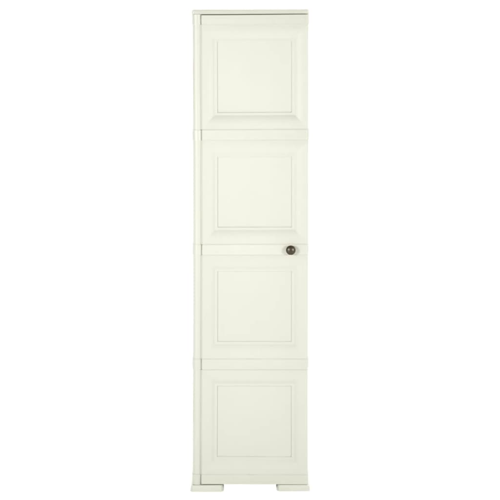 vidaXL Kunststoffschrank 40x43x164 cm Holzdesign Vanilleeis