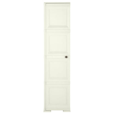 vidaXL Kunststoffschrank 40x43x164 cm Holzdesign Vanilleeis
