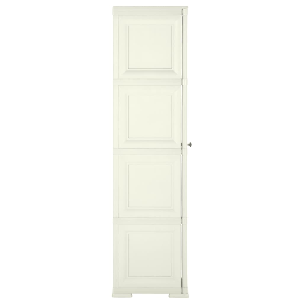vidaXL Kunststoffschrank 40x43x164 cm Holzdesign Vanilleeis