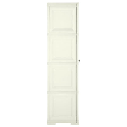 vidaXL Kunststoffschrank 40x43x164 cm Holzdesign Vanilleeis