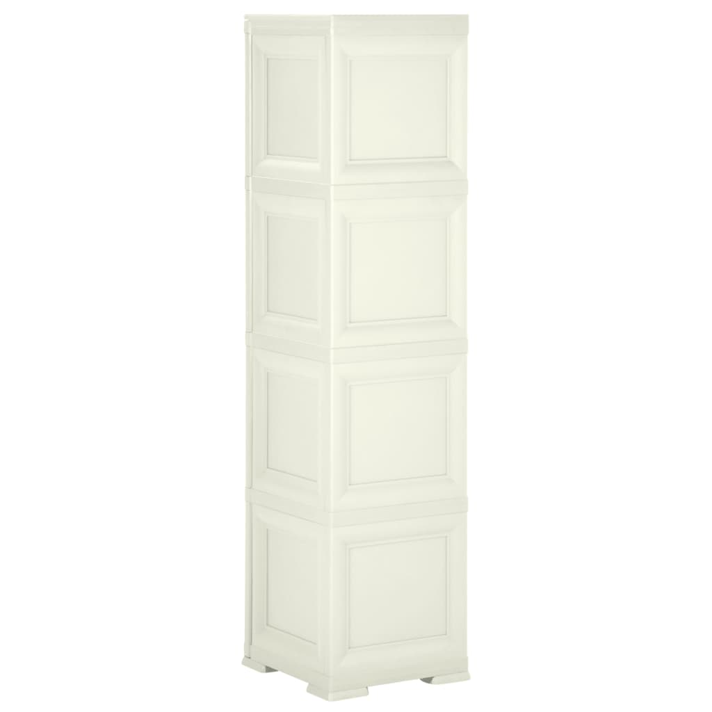 vidaXL Kunststoffschrank 40x43x164 cm Holzdesign Vanilleeis