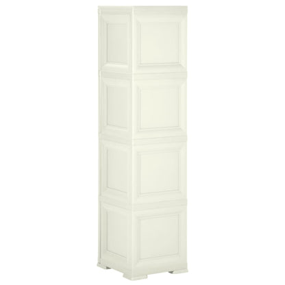 vidaXL Kunststoffschrank 40x43x164 cm Holzdesign Vanilleeis