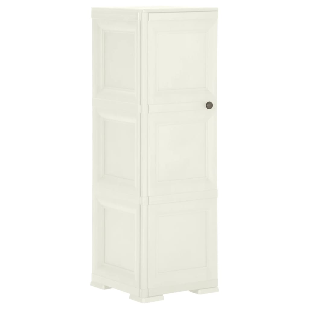 vidaXL Kunststoffschrank 40x43x125 cm Holzdesign Vanilleeis