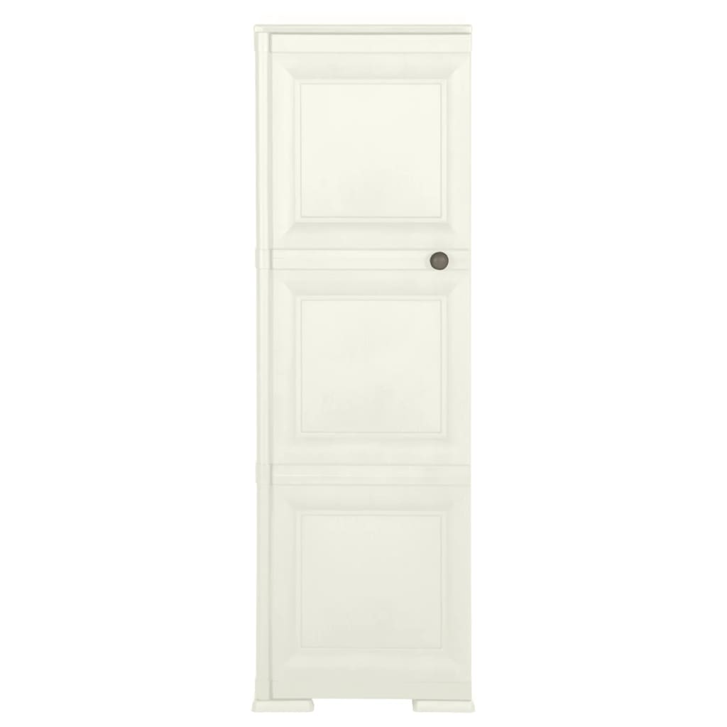 vidaXL Kunststoffschrank 40x43x125 cm Holzdesign Vanilleeis