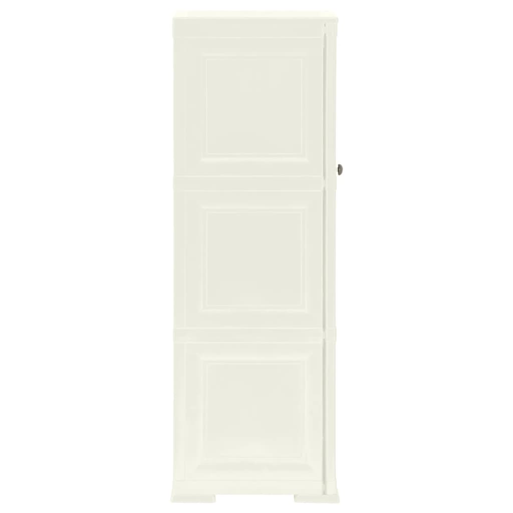 vidaXL Kunststoffschrank 40x43x125 cm Holzdesign Vanilleeis