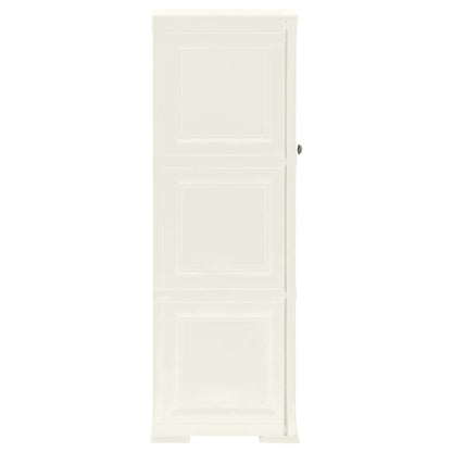 vidaXL Kunststoffschrank 40x43x125 cm Holzdesign Vanilleeis