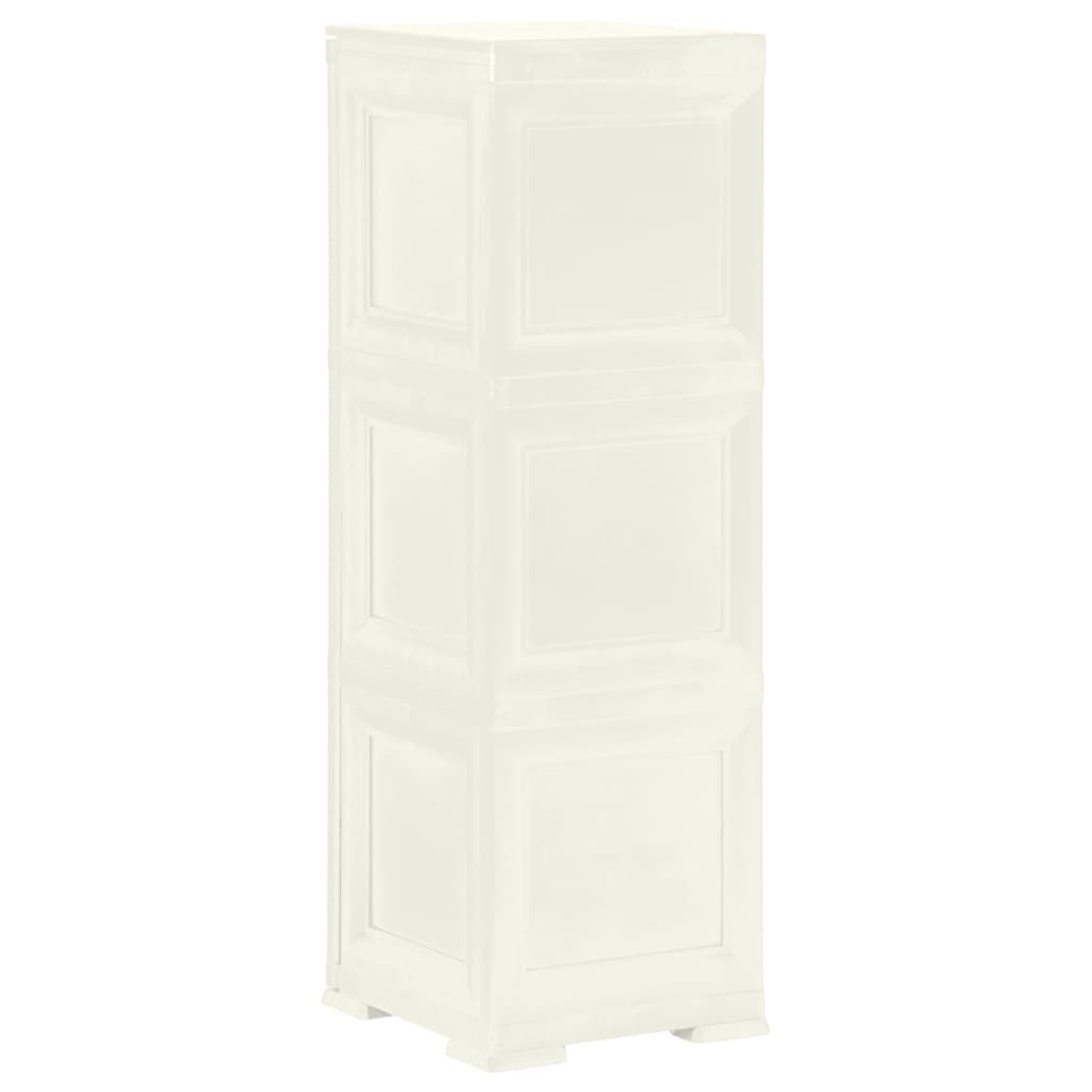 vidaXL Kunststoffschrank 40x43x125 cm Holzdesign Vanilleeis