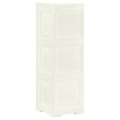 vidaXL Kunststoffschrank 40x43x125 cm Holzdesign Vanilleeis