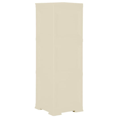 vidaXL Kunststoffschrank 40x43x125 cm Holzdesign Angora-Weiß