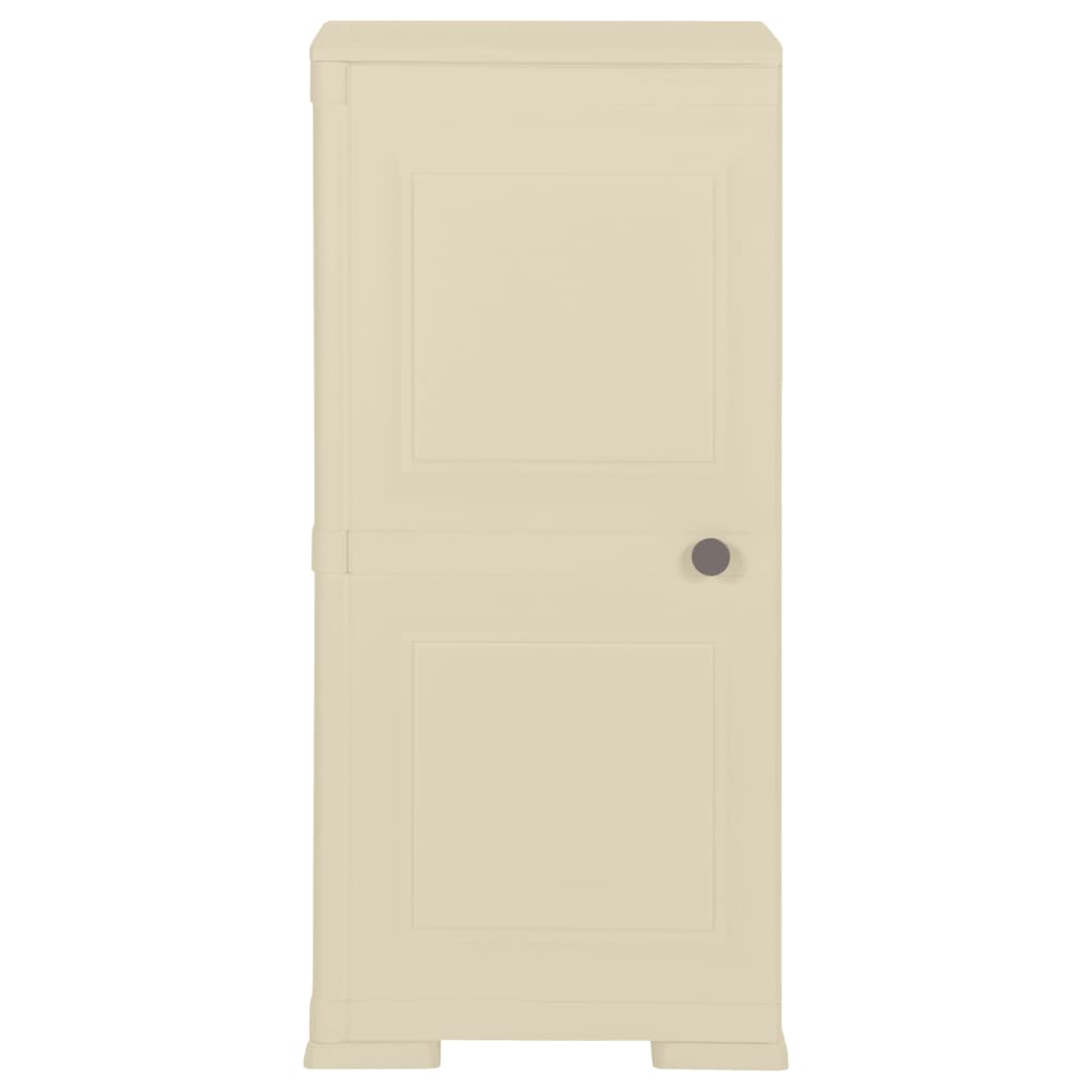 vidaXL Kunststoffschrank 40x43x85,5 cm Holzdesign Angora-Weiß