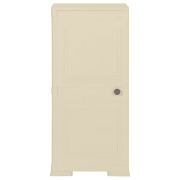 vidaXL Kunststoffschrank 40x43x85,5 cm Holzdesign Angora-Weiß
